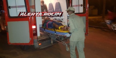 Rolim de Moura –  Motociclista sofre queda após passar por quebra-molas na Rua Brasflorest 