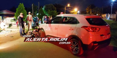 Rolim de Moura – Acidente de trânsito envolvendo moto e carro é registrado no Bairro Planalto- Vídeo