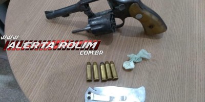 Dupla é presa por porte ilegal de arma de fogo, em Rolim de Moura 