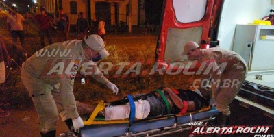 Motociclista fratura perna ao ser atingido por outro condutor que invadiu a preferencial e fugiu do local após a colisão, em Rolim de Moura – Vídeo 