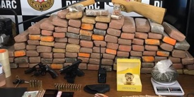 Foragido é preso com 100 quilos de maconha na Capital