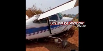 URGENTE - Avião carregado com drogas faz pouso forçado, em Cacoal - Vídeo