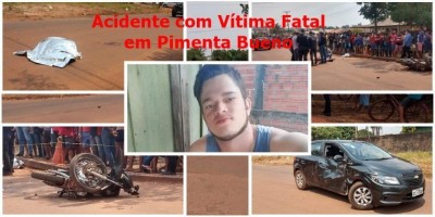 Jovem de 22 anos de idade morre em grave acidente, em Pimenta Bueno