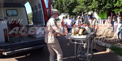 Motociclista sofre fratura exposta em um dos pés após colisão no Bairro Planalto, em Rolim de Moura
