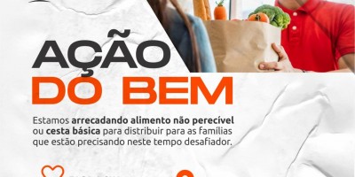 Arrecadação de alimentos para doação de cestas básicas 