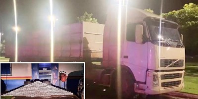 Carreta, com placas de Rolim de Moura, é apreendida no MT com 245 kg de cloridrato de cocaína; a droga foi avaliada em R$ 8 milhões