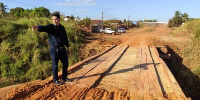 Recuperada a ponte da Avenida São Luiz no Bairro Centenário 