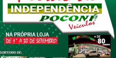 Em setembro celebre sua independência com a Poconé Veículos