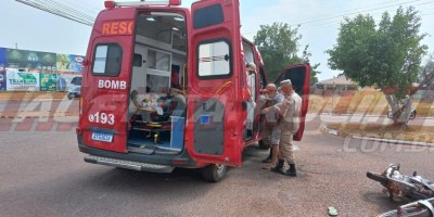 Pai e filho ficam feridos no primeiro acidente de trânsito do mês em Rolim de Moura