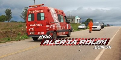 Motociclista fratura perna ao bater na traseira de carro na RO-383 em Rolim de Moura