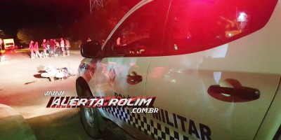 Mais um grave acidente de trânsito foi registrado na Rua T, no bairro Cidade Alta em Rolim de Moura