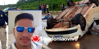 Motorista morre após ser arremessado do carro durante capotamento na BR 364 em RO
