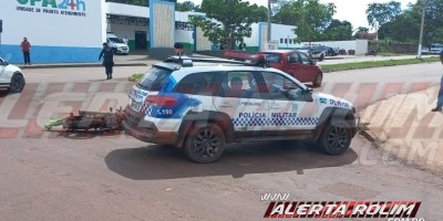 Esquina da UPA de Rolim de Moura foi cenário de mais um acidente de trânsito