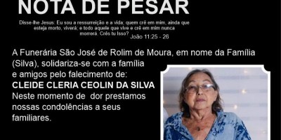Nota de Pesar - Cleide C. Ceolin da Silva