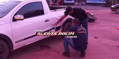 Colisão entre carro e moto na tarde de quinta-feira resultou em uma pessoa ferida em Rolim de Moura