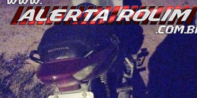 Durante a madrugada, indivíduo foge da viatura da PM e deixa moto com restrição de roubo/furto para trás em Rolim de Moura