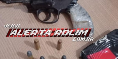 Durante abordagem, homem tenta dispensar arma de fogo, mas acaba preso pela Polícia Militar em Rolim de Moura 