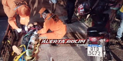 Motociclista sofre queda após frear para não bater em cachorro no bairro Jequitibá em Rolim de Moura