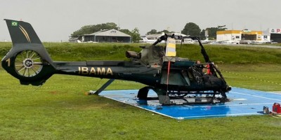 Helicóptero do Ibama é incendiado durante ataque em Manaus