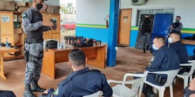 PATAMO do 10° BPM ministra instrução de armamento não letal para policiais militares de Rolim de Moura – Vídeo 