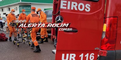 Grave acidente é registrado no Centro da cidade nesta tarde de terça-feira em Rolim de Moura - Vídeo