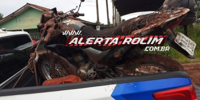 PM recupera moto que foi roubada durante essa madrugada em Rolim de Moura