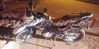 PM recuperou Bros que foi roubada em mercado no último sábado em Rolim de Moura