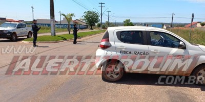 Acidente envolvendo moto e veículo da Prefeitura de Rolim de Moura foi registrado no Jequitibá 