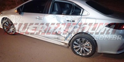 Grave acidente de trânsito foi registrado nesta noite no bairro Cidade Alta em Rolim de Moura
