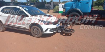 Acidente de trânsito envolvendo três veículos foi registrado nesta manhã em Rolim de Moura