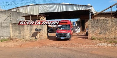 URGENTE – Borracheiro morreu após caminhão cair sobre ele em pátio de transportadora em Rolim de Moura  