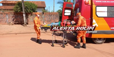 Segundo acidente de trânsito do dia em Rolim de Moura deixou motociclista com fratura no pé