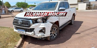 Segundo acidente do dia ocorreu no cruzamento da Avenida São Luís com Rua Jaguaribe em Rolim de Moura