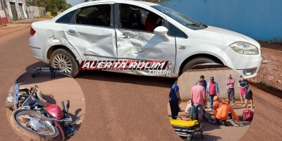 Motociclista fraturou braço e perna em grave acidente nesta manhã no Cidade Alta em Rolim de Moura – Vídeo 