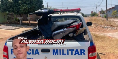 Motocicleta furtada foi recuperada e um suspeito foi preso pela PM em Rolim de Moura 