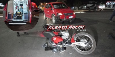 Acidente de trânsito na noite de quarta-feira deixou um ferido em Rolim de Moura