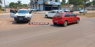 PM registrou colisão entre dois carros neste sábado em Rolim de Moura