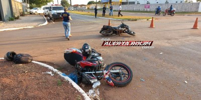 Quarto acidente do dia envolveu duas motos e ocorreu no bairro Planalto em Rolim de Moura