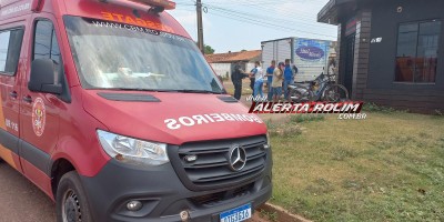 Colisão entre carro e moto foi registrada neste sábado em Rolim de Moura