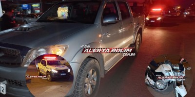 Terceiro acidente do dia envolveu moto e caminhonete e ocorreu no Centro de Rolim de Moura