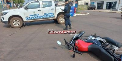 PM registrou colisão entre duas motos nesta manhã em Rolim de Moura