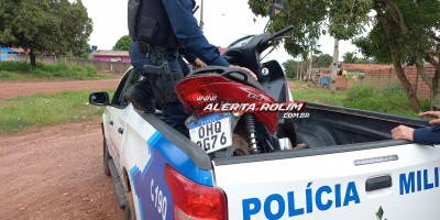 Polícia Militar recuperou Biz que foi roubada na madrugada de ontem em Rolim de Moura 