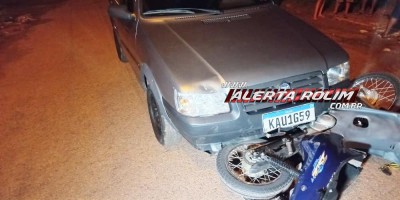 Trafegando na contramão, motorista com sinais de embriaguez atingiu condutora de moto na noite quinta-feira em Rolim de Moura