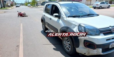 Mais um acidente de trânsito envolvendo carro e moto foi registrado nesta sexta-feira em Rolim de Moura