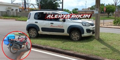 Segundo acidente de trânsito do dia deixou entregador de água ferido em Rolim de Moura 