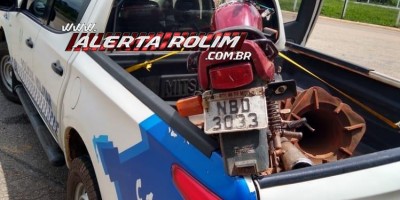 Moto com restrição de roubo/furto foi abandonada em frente portão de frigorífico em Rolim de Moura 