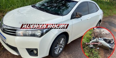 Colisão entre carro e moto deixou uma pessoa ferida nesta manhã na RO 010