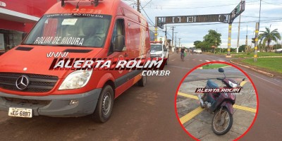  Motociclista ficou em estado grave após ser atingido por ambulância nesta manhã em Rolim de Moura 