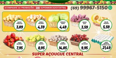 Promoção Supermercado Central, em Rolim de Moura 