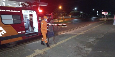 Homem foi socorrido após levar facada no pescoço na noite de terça-feira em Rolim de Moura